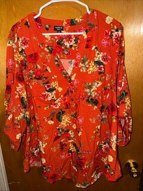 torrid Orange Floral Harper Blouse